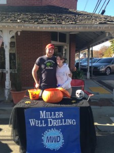 Matt and Kara at Trick or Treat Around the Square, 2014