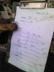 Frack Log showing where packer is set, and documenting presures