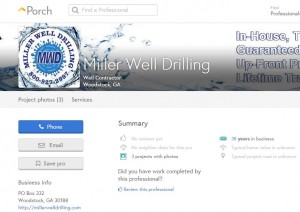 Read more about the article Miller Well Drilling on Porch.com!